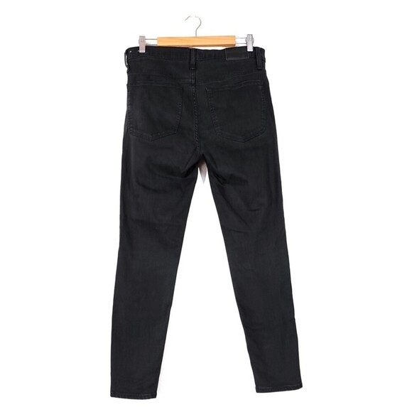 MADEWELL 9" Mid Rise Ankle Cropped Skinny Jeans Lunar Wash Black Denim 30 Basics - Picture 8 of 14